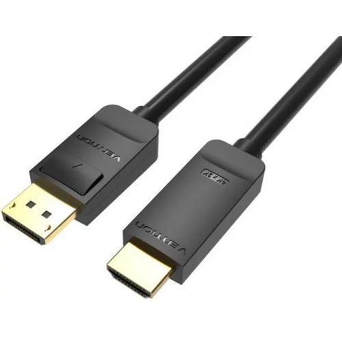 KÁBEL DP 4K -> HDMI, 3m, (fekete), Vention