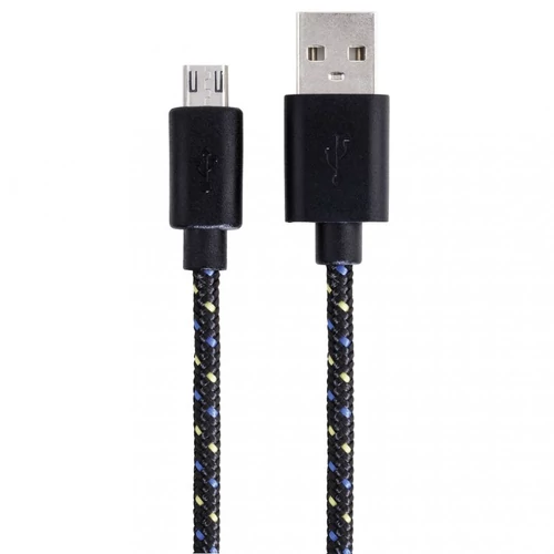 Hama micro USB - USB A 1m fekete szövet adatkábel