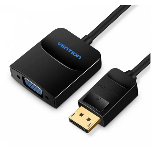 KONVERTER DP -> VGA (fekete), 0,15m,  Vention