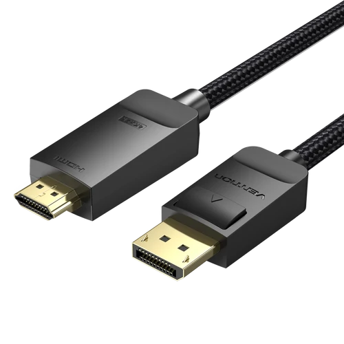 KÁBEL DisplayPort/M -> HDMI (4K,fekete), 5m, Vention