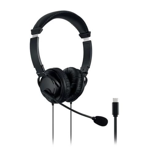 Fejhallgató, mikrofonnal, USB-C, KENSINGTON
