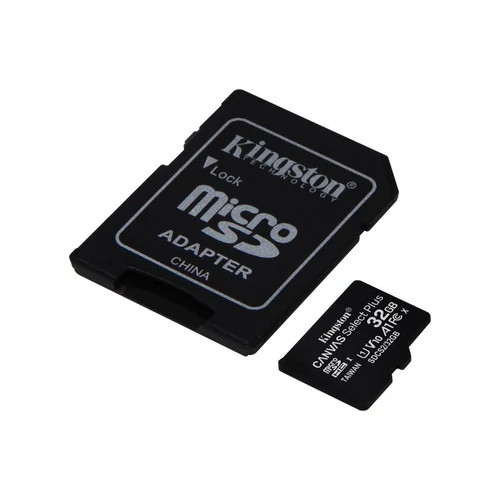Kingston 32GB SD micro Canvas Select Plus (SDHC Class 10 A1) (SDCS2/32GB) memória kártya adapterrel