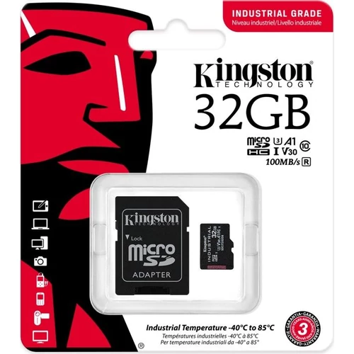 Kingston 32GB SD micro Industrial (SDHC Class 10 A1) (SDCIT2/32GB) memória kártya + olvasó