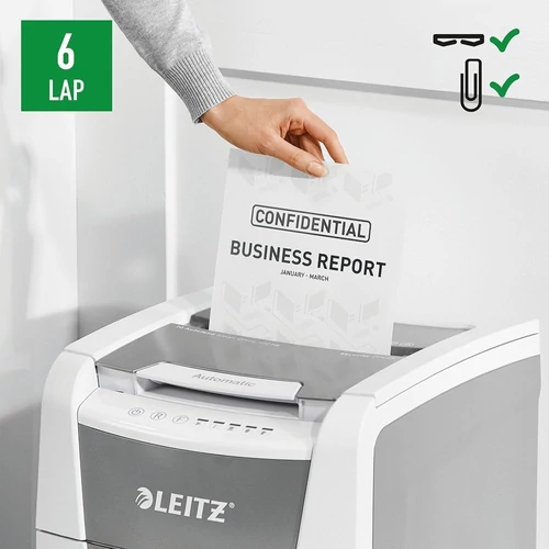 Iratmegsemmisítő, mikrokonfetti, 100 lap, LEITZ 