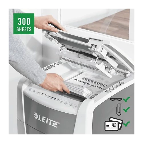 Iratmegsemmisítő, konfetti, 300 lap, LEITZ 