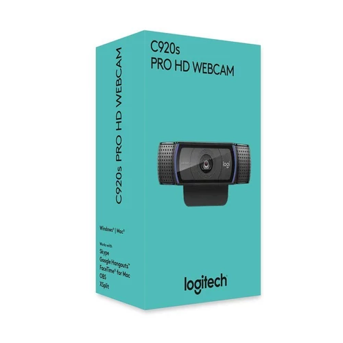 Logitech C920S Pro 1080p mikrofonos fekete webkamera