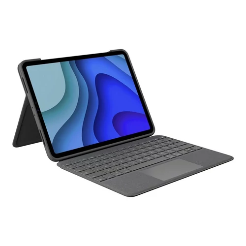 Logitech Folio Touch iPad Air 4/5 gen oxfordi szürke billentyűzetes tablet tok UK