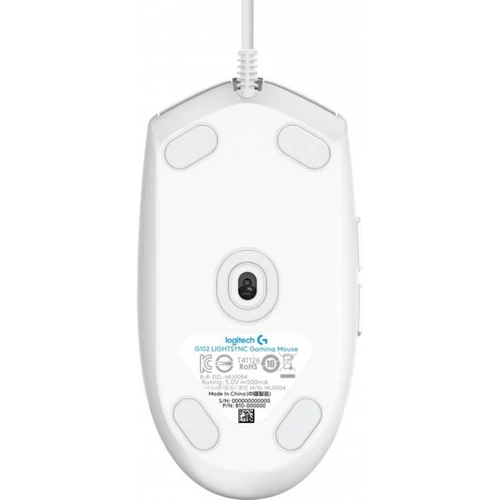 Logitech G102 Lightsync fehér gamer egér