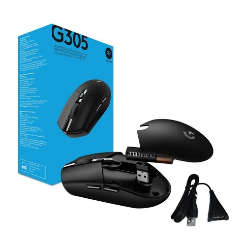 Logitech G305 Lightspeed USB vezeték nélküli fekete gamer egér