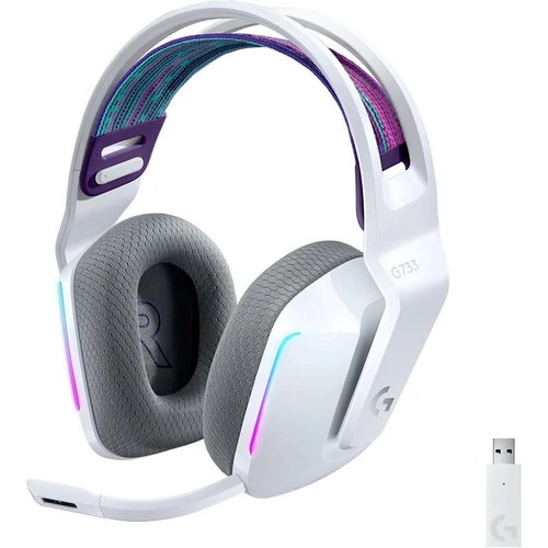 Logitech G733 Lightspeed Wireless RGB fehér gamer headset