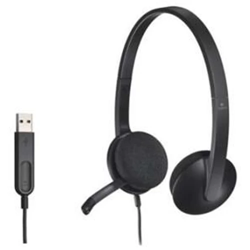 Fejhallgató, mikrofonnal, USB csatlakozás, LOGITECH 