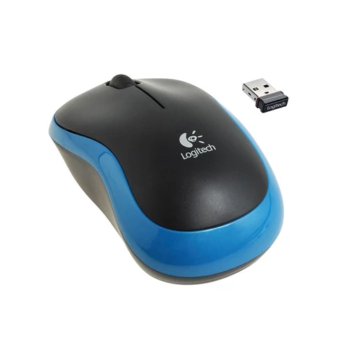 Logitech M185 vezeték nélküli kék notebook egér