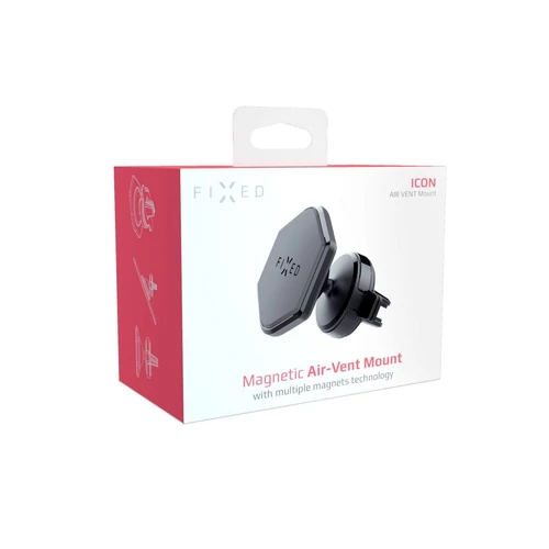 FIXED Magnetic holder Icon Air Vent ventilation with hinge Fekete