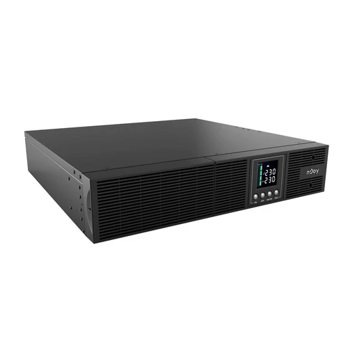 NJOY Szünetmentes 2000VA - Aster 2K (8x IEC C13, On-line, RS232, USB, szoftver, LCD kijelző, 2U rack)