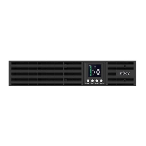 NJOY Szünetmentes 2000VA - Aster 2K (8x IEC C13, On-line, RS232, USB, szoftver, LCD kijelző, 2U rack)