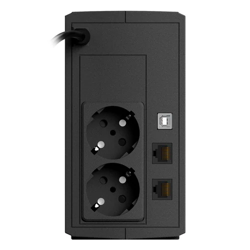NJOY Szünetmentes 800VA - Keen 800 USB (2 Schuko, line-interaktív, USB menedzsment, RJ11/45 vonalvédelem, fekete)