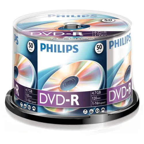 Philips DVD-R 4,7 Gb Írható DVD 50db/henger