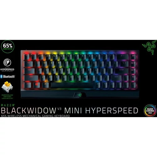 Razer BlackWidow V3 Mini HyperSpeed (Green Switch) US RGB fekete gamer billentyűzet