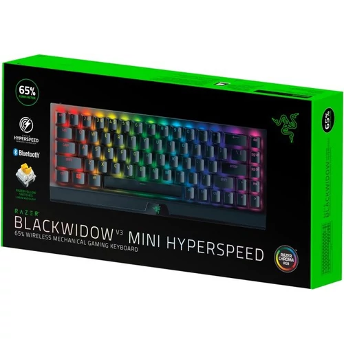 Razer BlackWidow V3 Mini HyperSpeed (Green Switch) US RGB fekete gamer billentyűzet