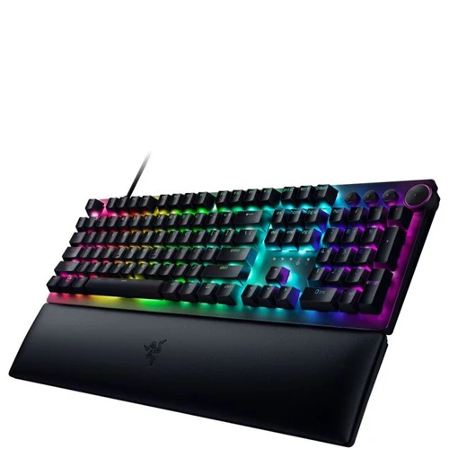 Razer Huntsman V2 (Purple Switch) US RGB fekete gamer billentyűzet