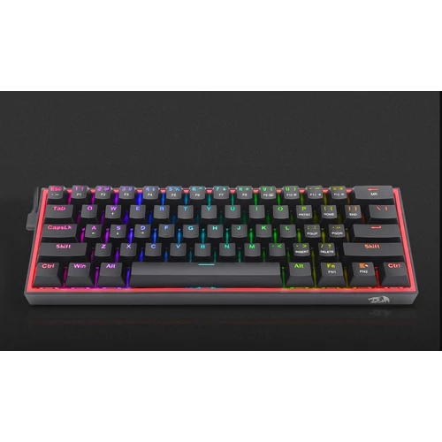 Redragon Fizz Pro black, wired&2.4G&BT mechanical Keyboard, RGB, blue switch Black HU