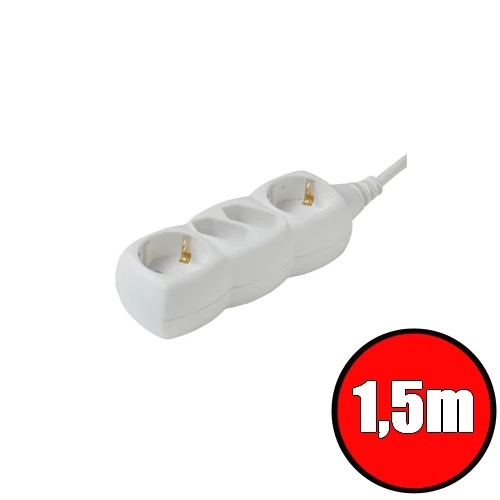 Somogyi NV 14/WH 1.5m 2euro+2védőérintkezős aljzat