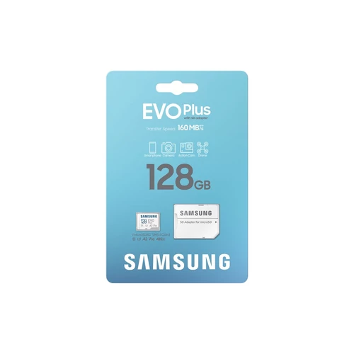 Samsung 128GB SD micro EVO Plus (SDXC Class10 UHS-I) (MB-MC128SA/EU) memóriakártya adapterrel