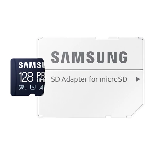 Samsung MicroSD kártya - 128GB MB-MY128SA/WW (PRO Ultimate, Class10, R200/W130, adapter, 128GB)