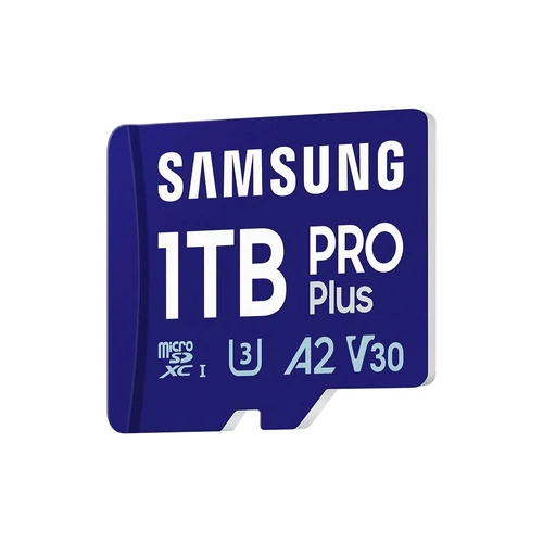 Samsung MicroSD kártya - 1TB MB-MD1T0SB/WW (PRO PLUS kártyaolvasóval, microSDXC, UHS-I, R180/W130, adapter, 1TB)