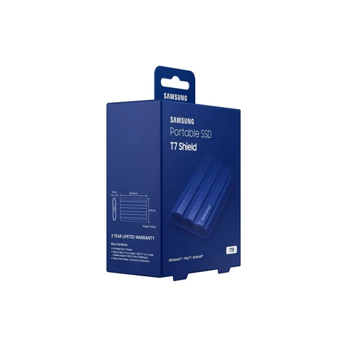 Samsung 1000GB USB 3.2 (MU-PE1T0R/EU) kék T7 Shield külső SSD