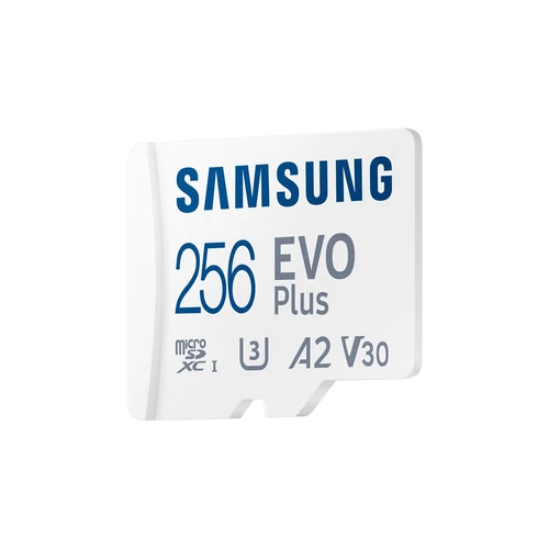 Samsung 256GB SD micro EVO Plus (SDXC Class10 UHS-I) (MB-MC256SA/EU) memóriakártya adapterrel