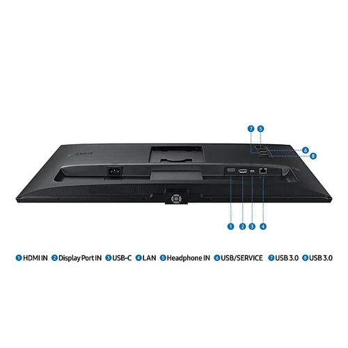 SAMSUNG LS27B800PXPXEN 27inch 16:9 3840x2160 IPS 5ms HDR400 HAS/Swivel/Pivot/Tilt HDMI/DP/USB-C 90W/LAN USB3 Hub VESA 10
