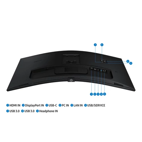SAMSUNG LS34C652UAUXEN 34inch 21:9 Curved 3440x1440 VA-LED 5ms 100Hz HDR10 DP/HDMI/USB Type-C 90Watt LAN Black HAS Speak