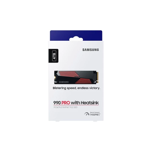 SSD Belső, 4TB, 990 PRO, Heat-Sink, PCIe 4.0, Samsung
