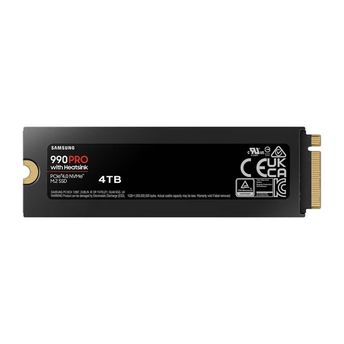 SSD Belső, 4TB, 990 PRO, Heat-Sink, PCIe 4.0, Samsung