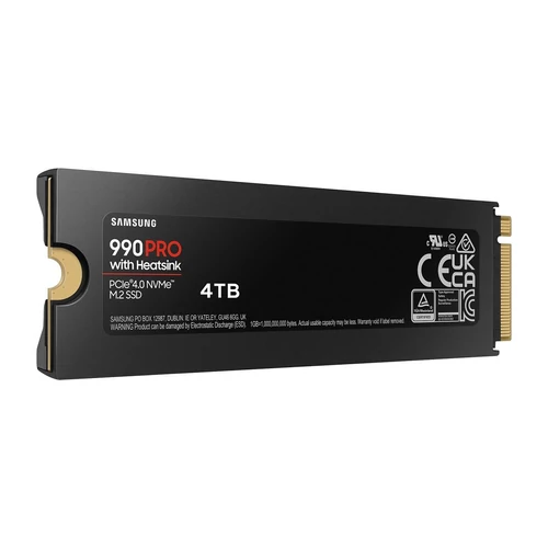 SSD Belső, 4TB, 990 PRO, Heat-Sink, PCIe 4.0, Samsung