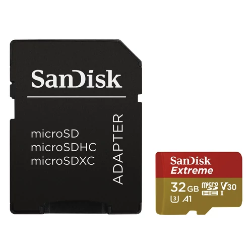 Sandisk 32GB SD micro ( SDHC Class 10) Extreme UHS-I V30 memória kártya adapterrel