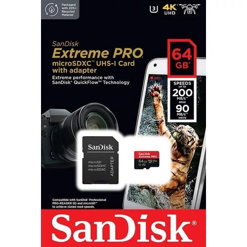 Sandisk 00214503 64GB SD micro Extreme Pro (SDHC Class 10 UHS-I U3) memóriakártya