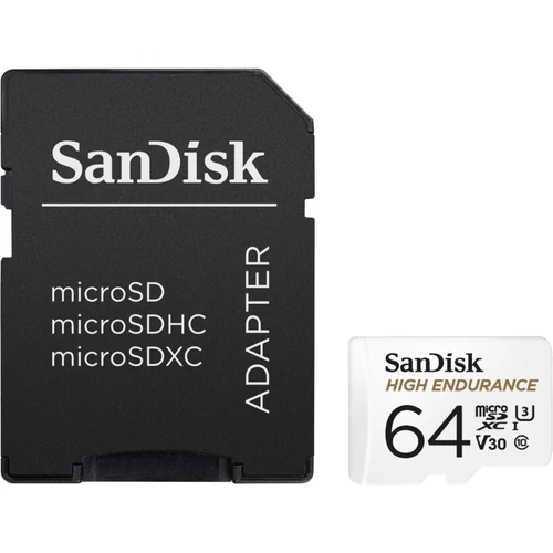 Sandisk 64GB SD micro (SDXC Class 10 UHS-I U3) High Endurance memória kártya