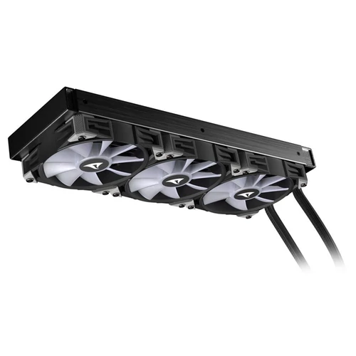 Sharkoon CPU Water Cooler - S90 RGB AIO 360 mm (max. 35 dB (A); max. 131.93 m3/h; 3x12cm, A-RGB LED, fekete)