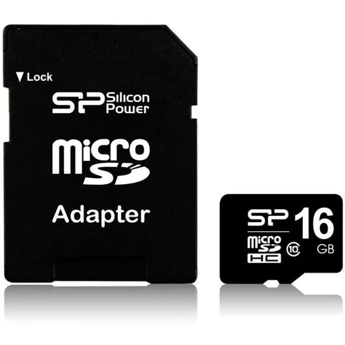 Silicon Power 16GB MICRO SD (class 10) SP016GBSTH010V10-SP memória kártya + SD átalakító