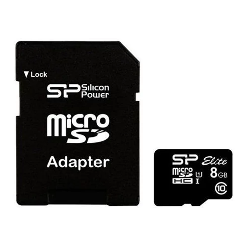 Silicon Power 8GB microSDHC Class10 + SD adapterrel