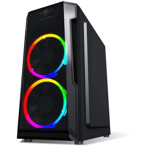 Spirit of Gamer Deathmatch 3 RGB ablakos táp nélküli fekete mATX ház