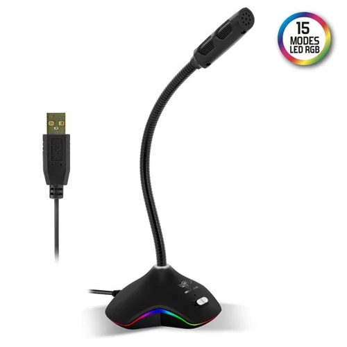 Spirit of Gamer EKO 300 RGB fekete USB mikrofon