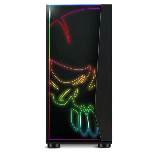 Spirit of Gamer GHOST ONE RGB fekete ablakos táp nélküli mATX ház
