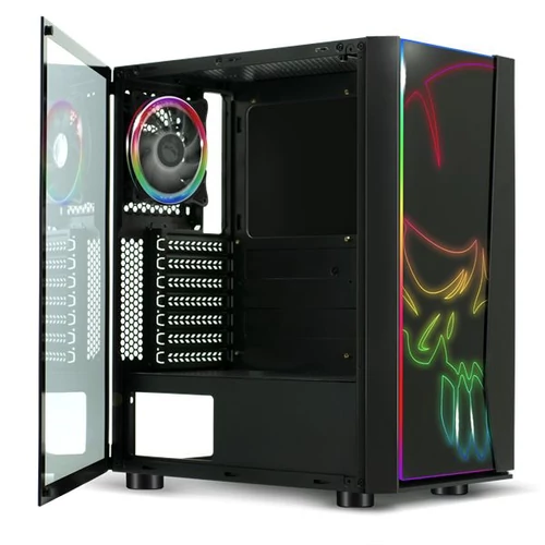 Spirit of Gamer GHOST ONE RGB fekete ablakos táp nélküli mATX ház