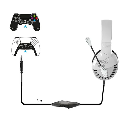 Spirit of Gamer PRO-H3 PS4/PS5 fehér gamer headset