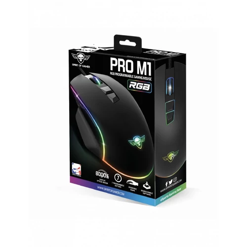 Spirit of Gamer PRO-M1 8000DPI fekete gamer egér