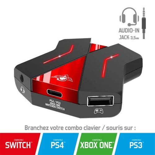 Spirit of Gamer SOG-CONV2 Nintendo/PS4/PS3/Xbox One egér/billentyűzet konzol adapter