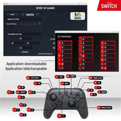 Spirit of Gamer SOG-CONV2 Nintendo/PS4/PS3/Xbox One egér/billentyűzet konzol adapter